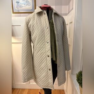 Vintage White Stag Quilted Cream Jacket Size Large